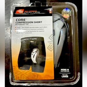 NIP Shock Doctor Core Compression Shorts With Bio-Flex Cup M-Short L-Cup Sports